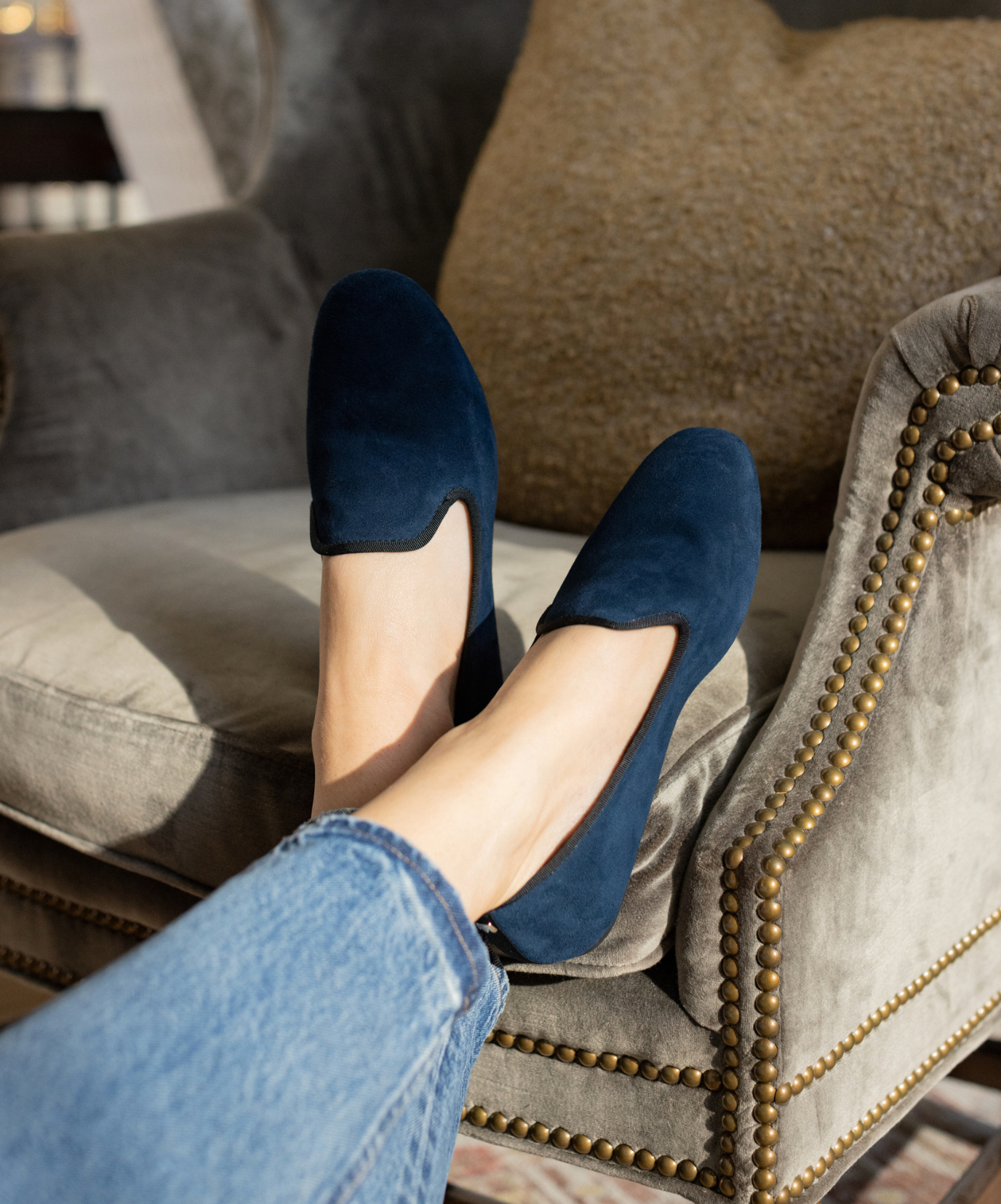 The Starling - Navy Suede