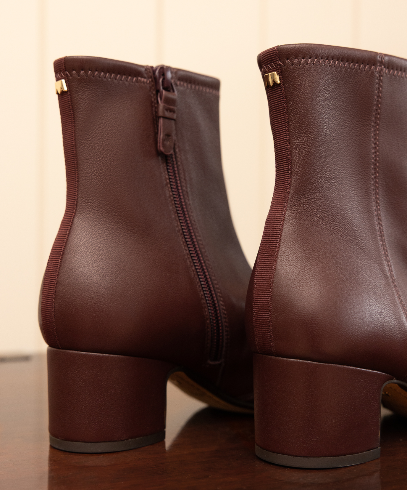 The Starling 50 Bootie - Burgundy Stretch Leather