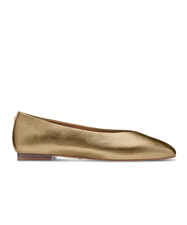 Metallic 2025 gold flats