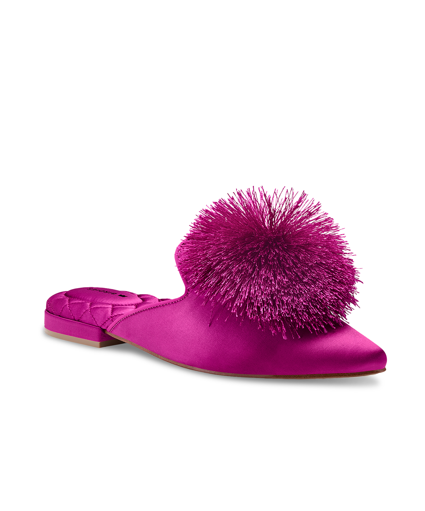 front 3/4ths view of the Dove in Fuchsia Satin Pink