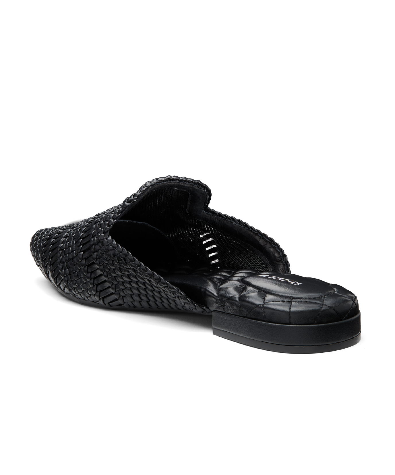 back 3/4ths view of the Dove in Black Woven