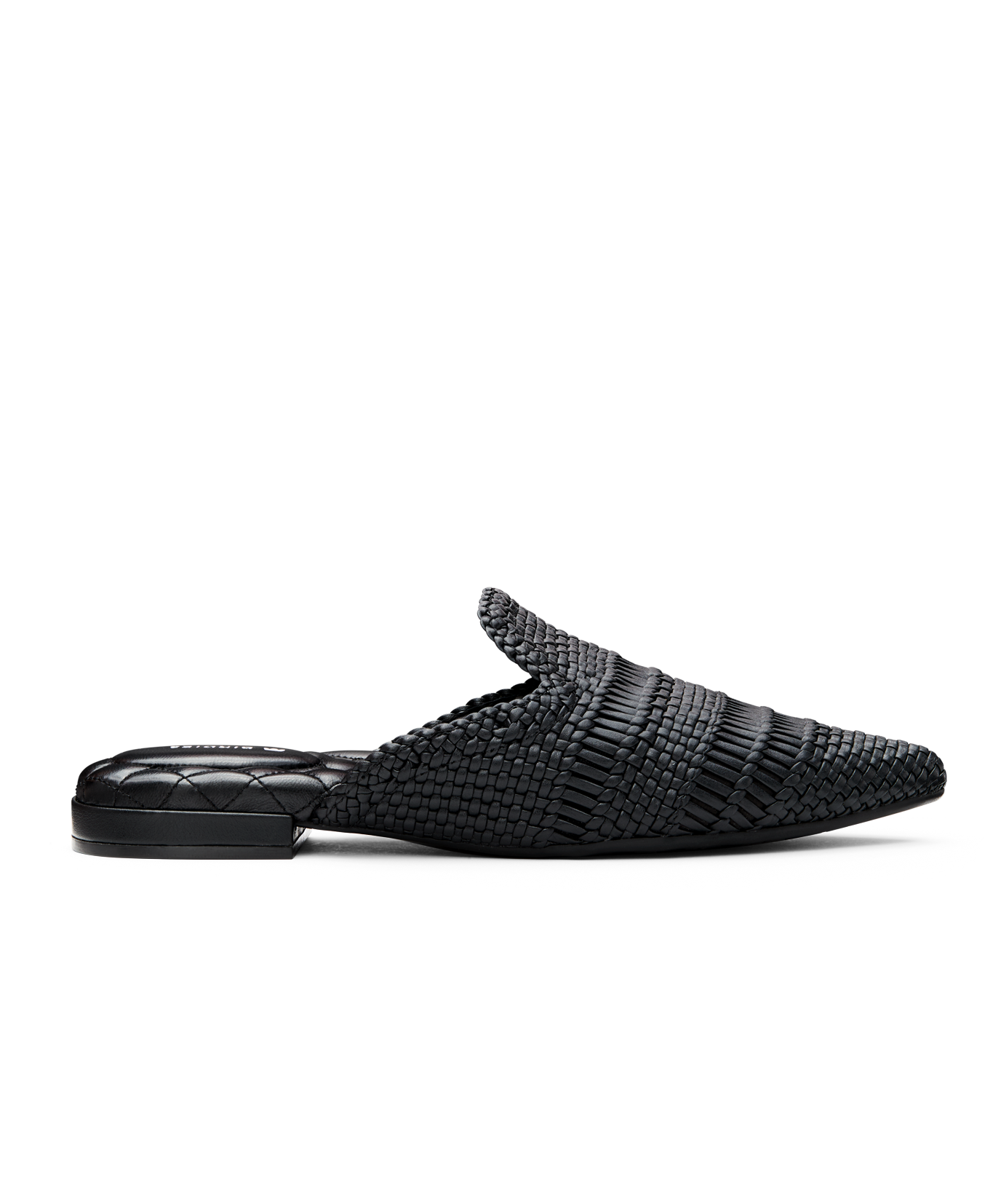side view of the Dove in Black Woven
