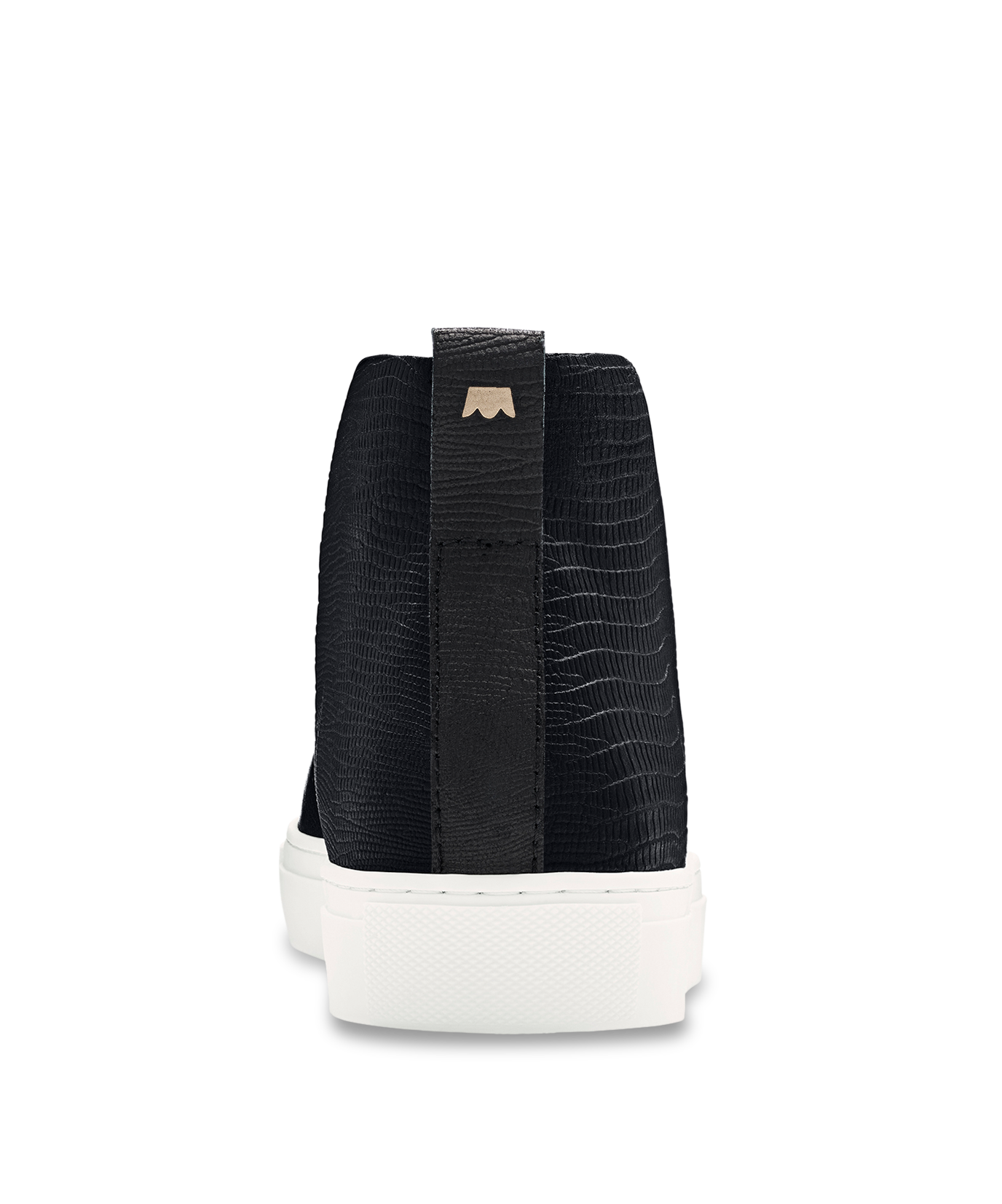 back view of the Falcon in Black Leather