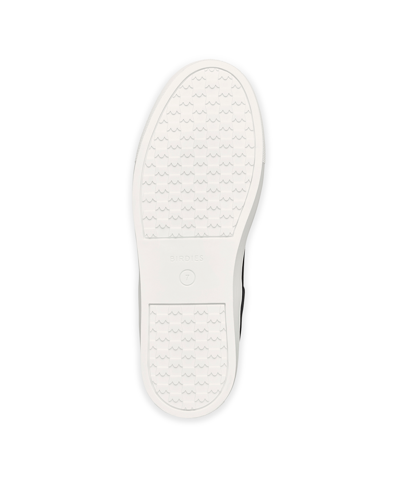 bottom view of the Falcon in Black Leather