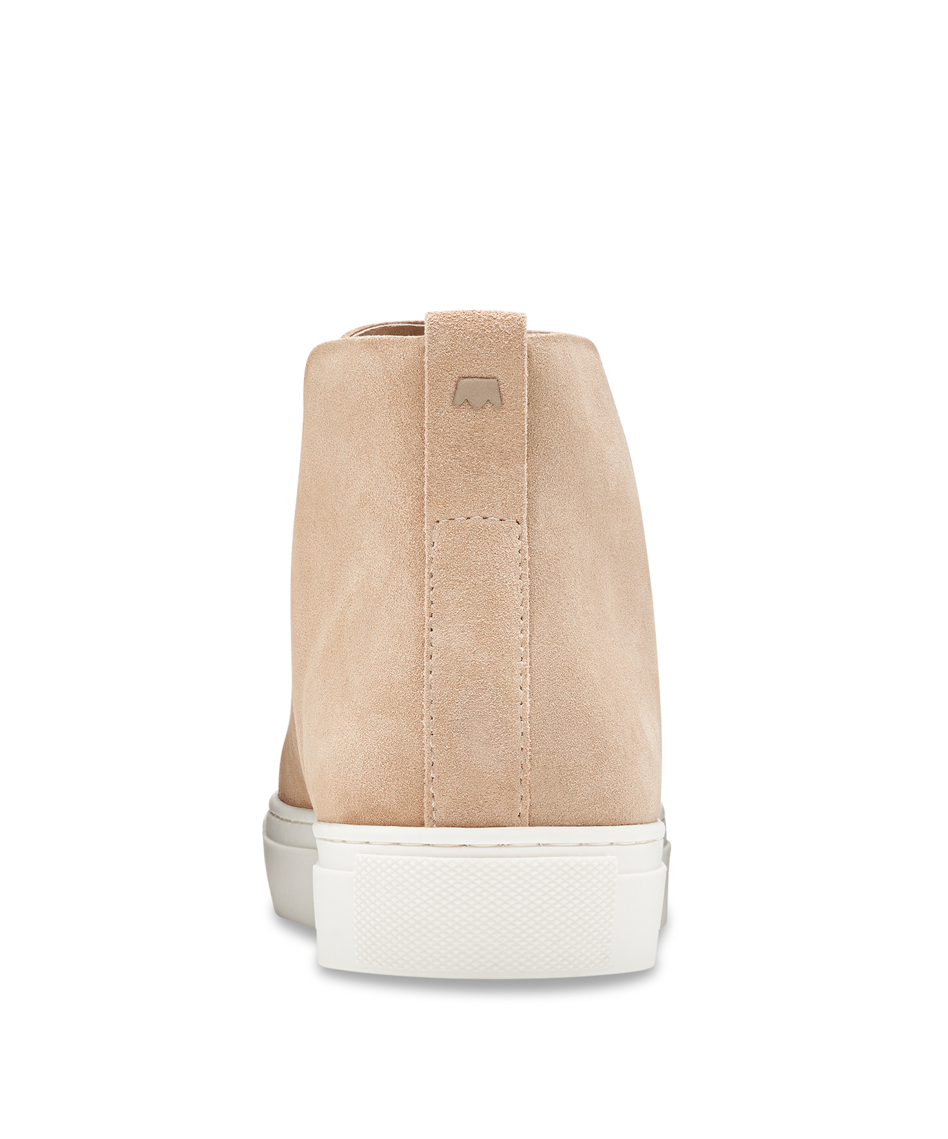 back view of the Falcon in Oat (light tan) Suede