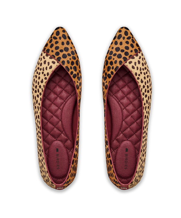 The Goldfinch Mini Cheetah Tipped Calf Hair Women s Flats