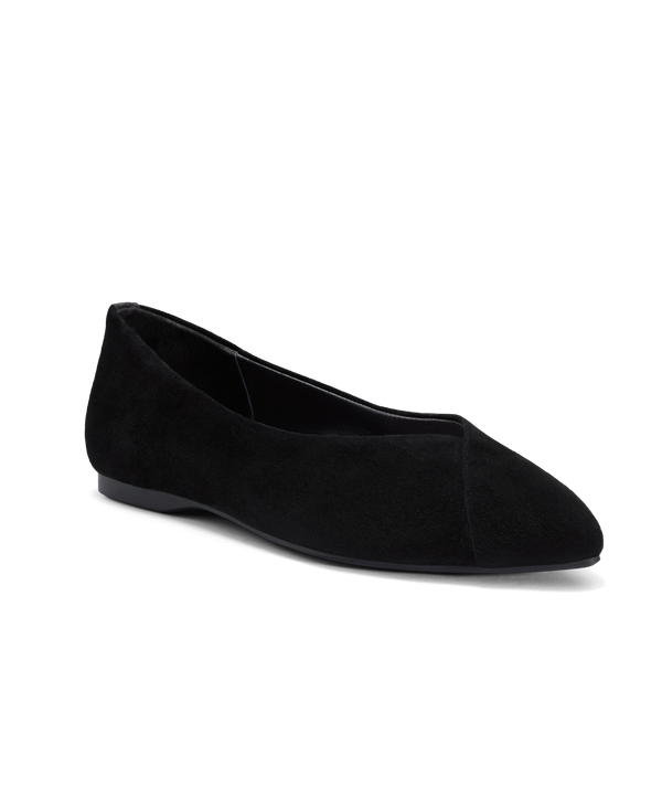 Black suede ballet sales flats