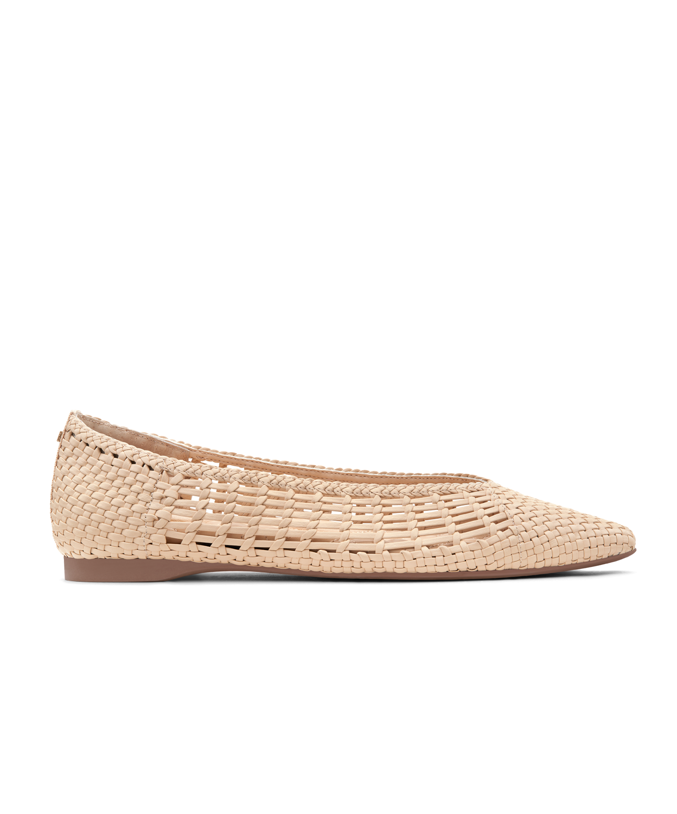side view of the Goldfinch in Dawn (light tan) woven