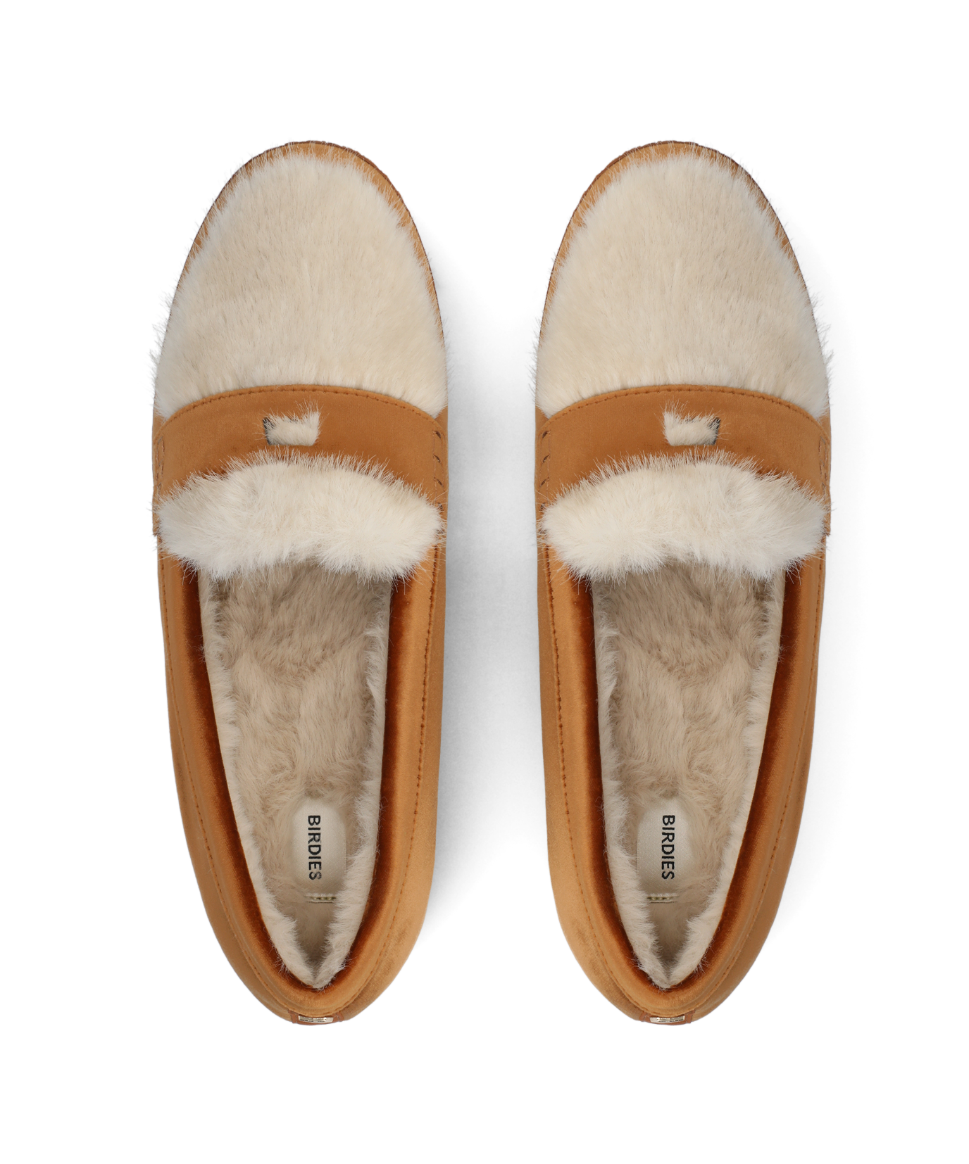 The Heron Loafer Cozy - Tan Velvet Faux Fur