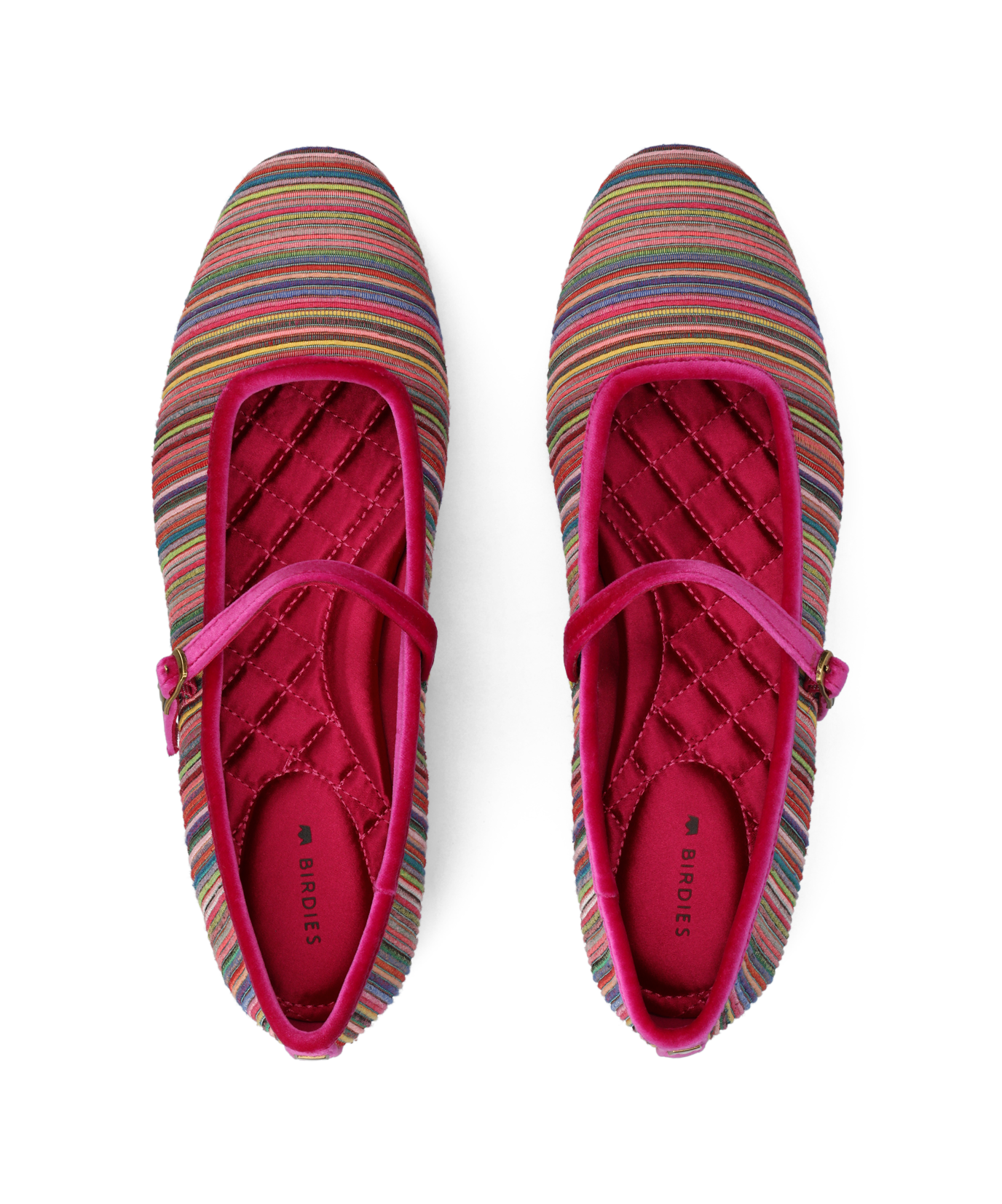 The Hummingbird Mary Jane Grosgrain - Hot Pink Multi Stripe