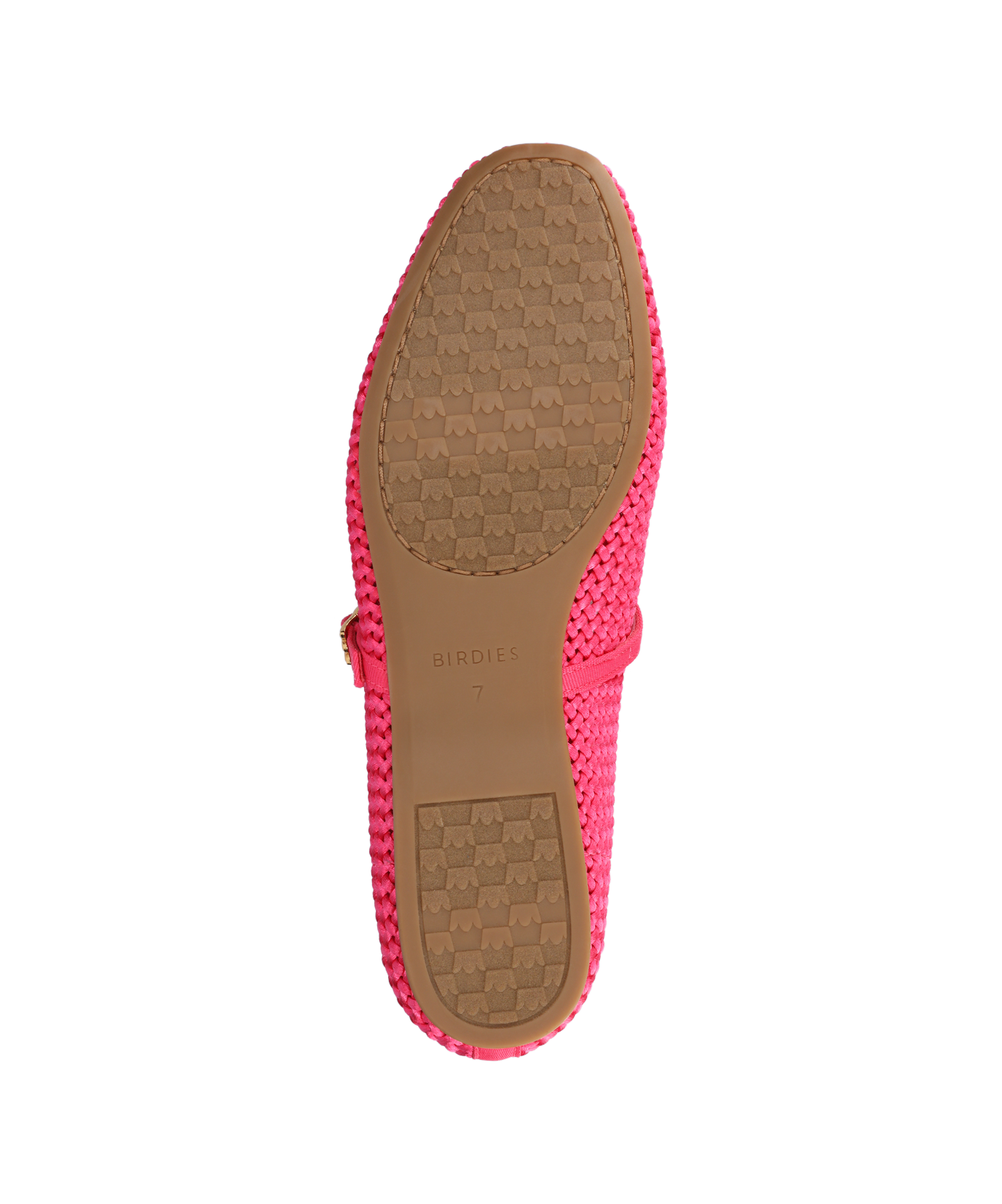 The Hummingbird Mary Jane - Hot Pink Woven Satin