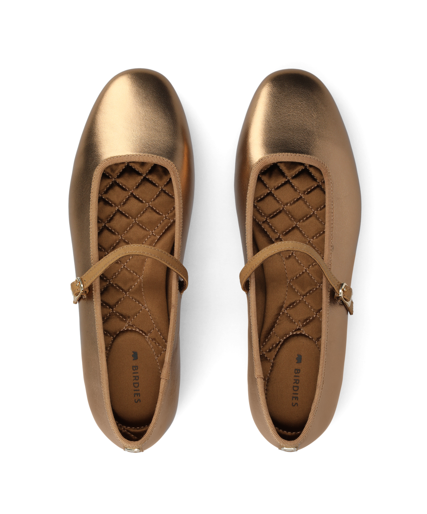 The Hummingbird Mary Jane - Vintage Gold Metal Leather