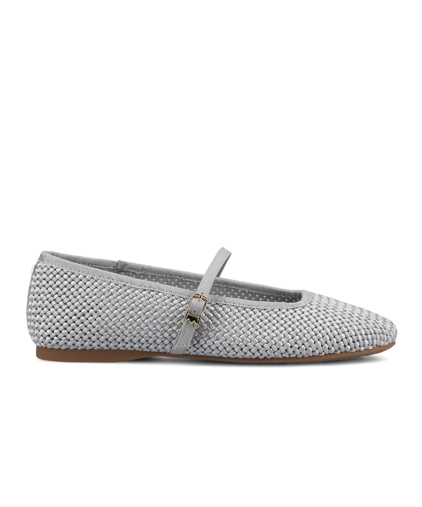 The Hummingbird Mary Jane - Silver Woven Satin