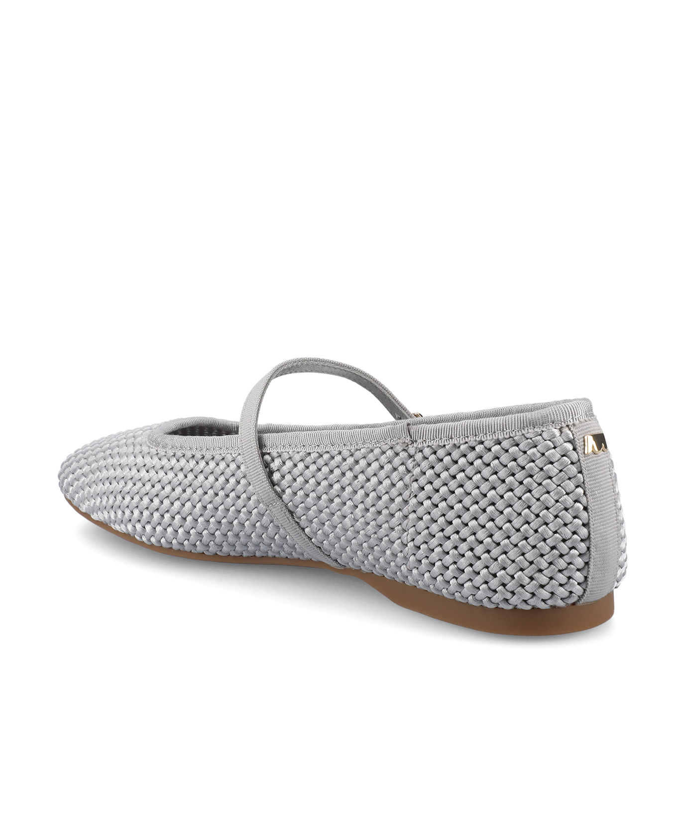 The Hummingbird Mary Jane - Silver Woven Satin