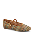The Hummingbird Mary Jane Grosgrain - Tan Multi Stripe