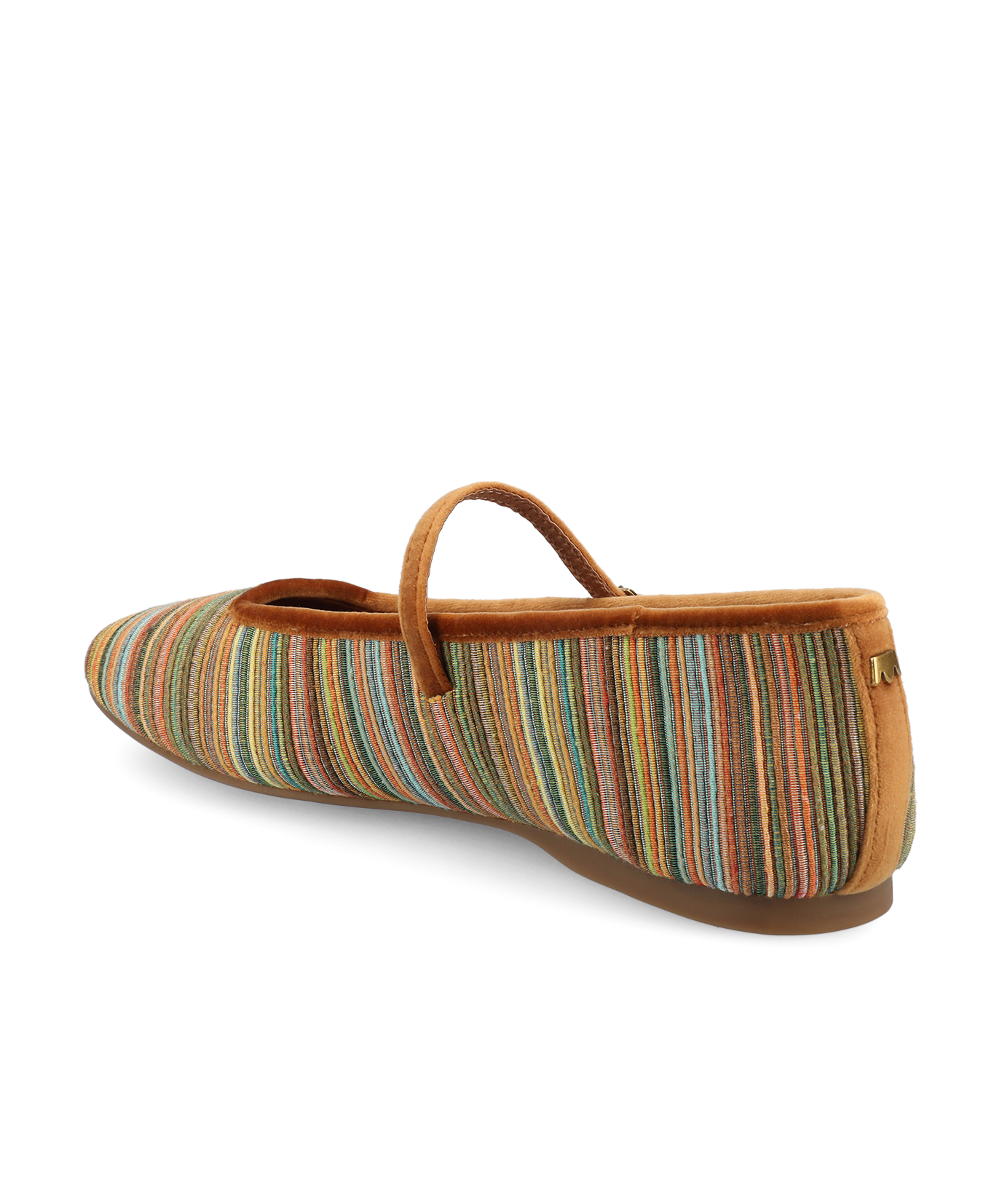 The Hummingbird Mary Jane Grosgrain - Tan Multi Stripe