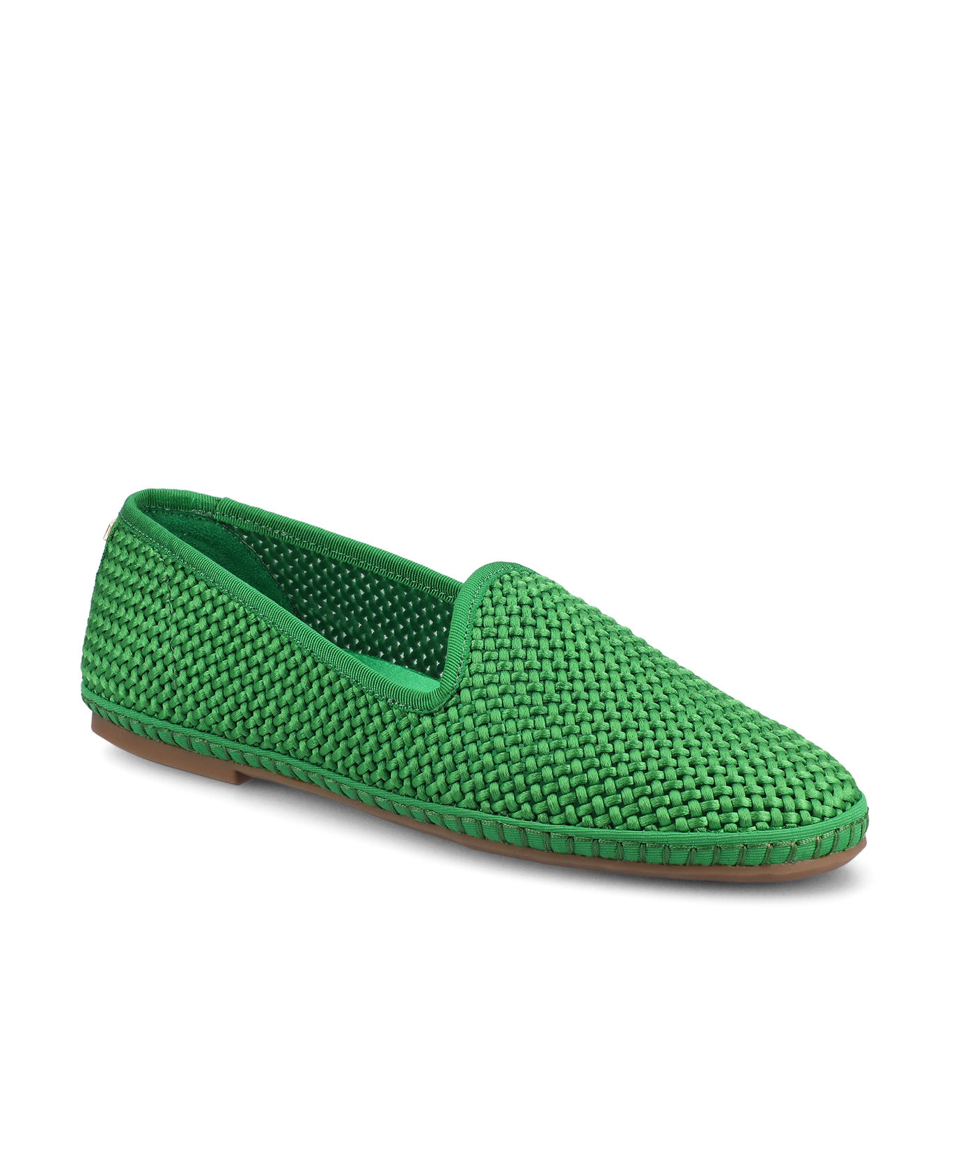 スコッチグレイン/ローファー/サイズ26.5 3 E/グリーン The Heron - Kelly Green Woven Satin
