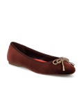 The Hummingbird - Brandy Velvet Jeweled Bow