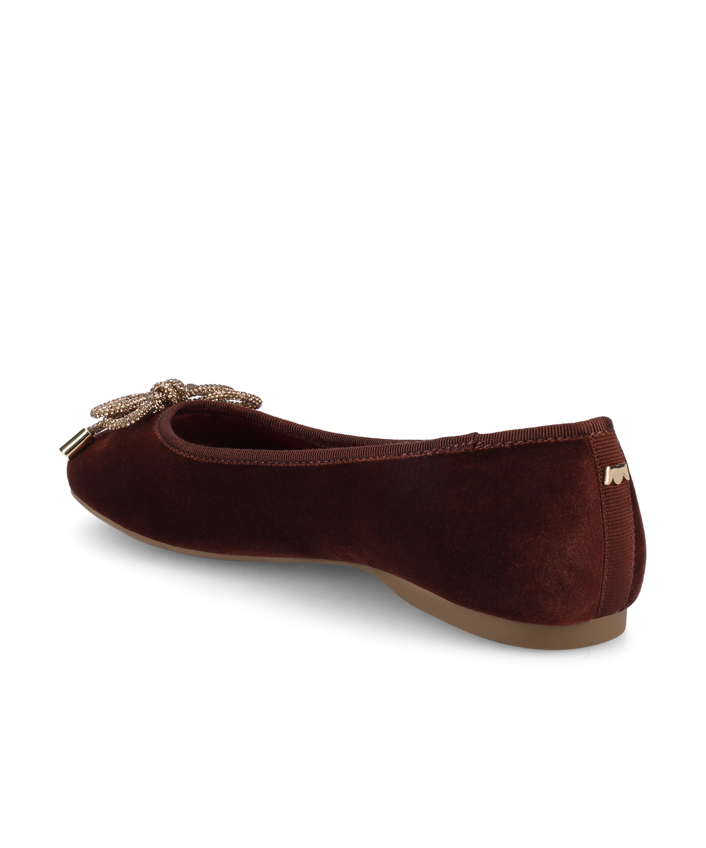 The Hummingbird - Brandy Velvet Jeweled Bow