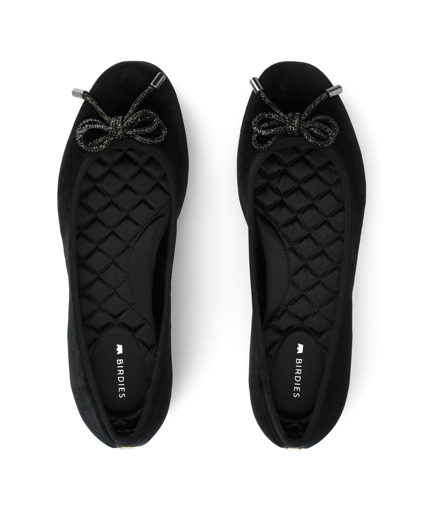 The Hummingbird - Black Velvet Jeweled Bow