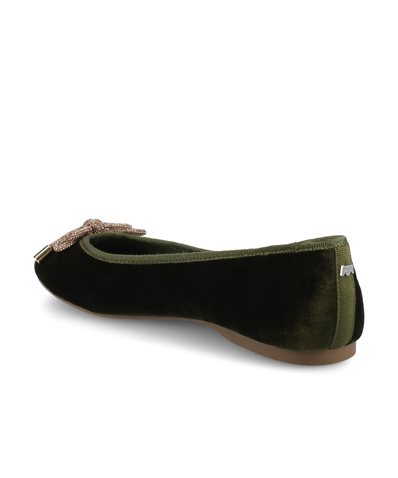 The Hummingbird - Evergreen Velvet Jeweled Bow