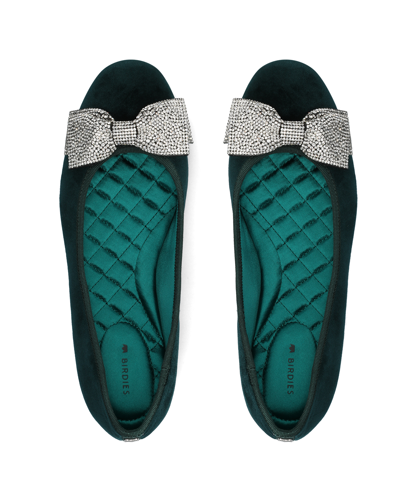 The Hummingbird Jewelry Bow - Royal Green Velvet