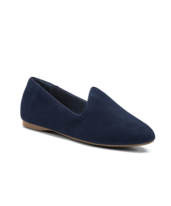 Blue suede 2025 flat shoes