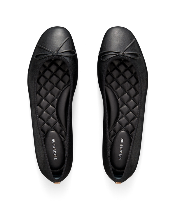 The Hummingbird Noir Leather Women s Flats Birdies