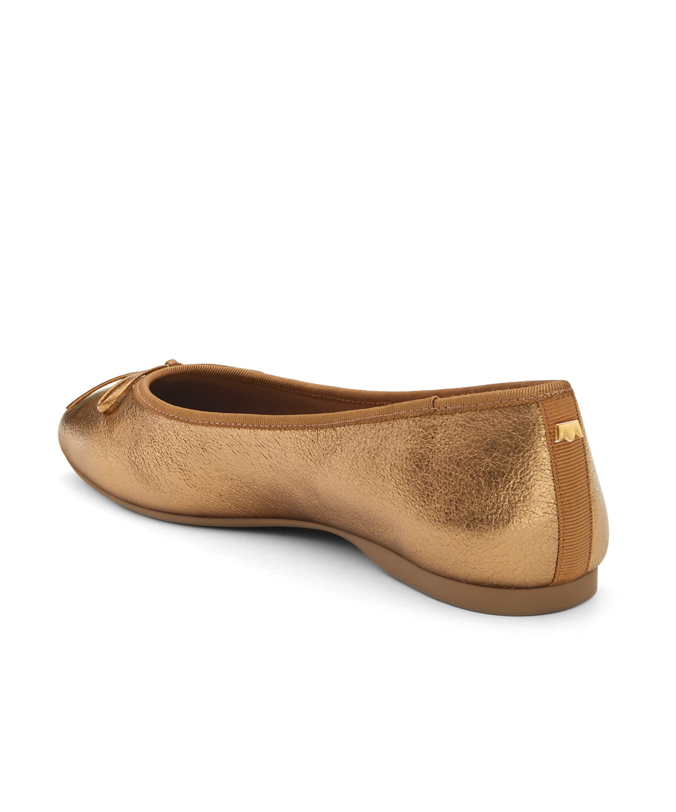 back 3/4ths view of the Hummingbird in Vintage Gold Leather