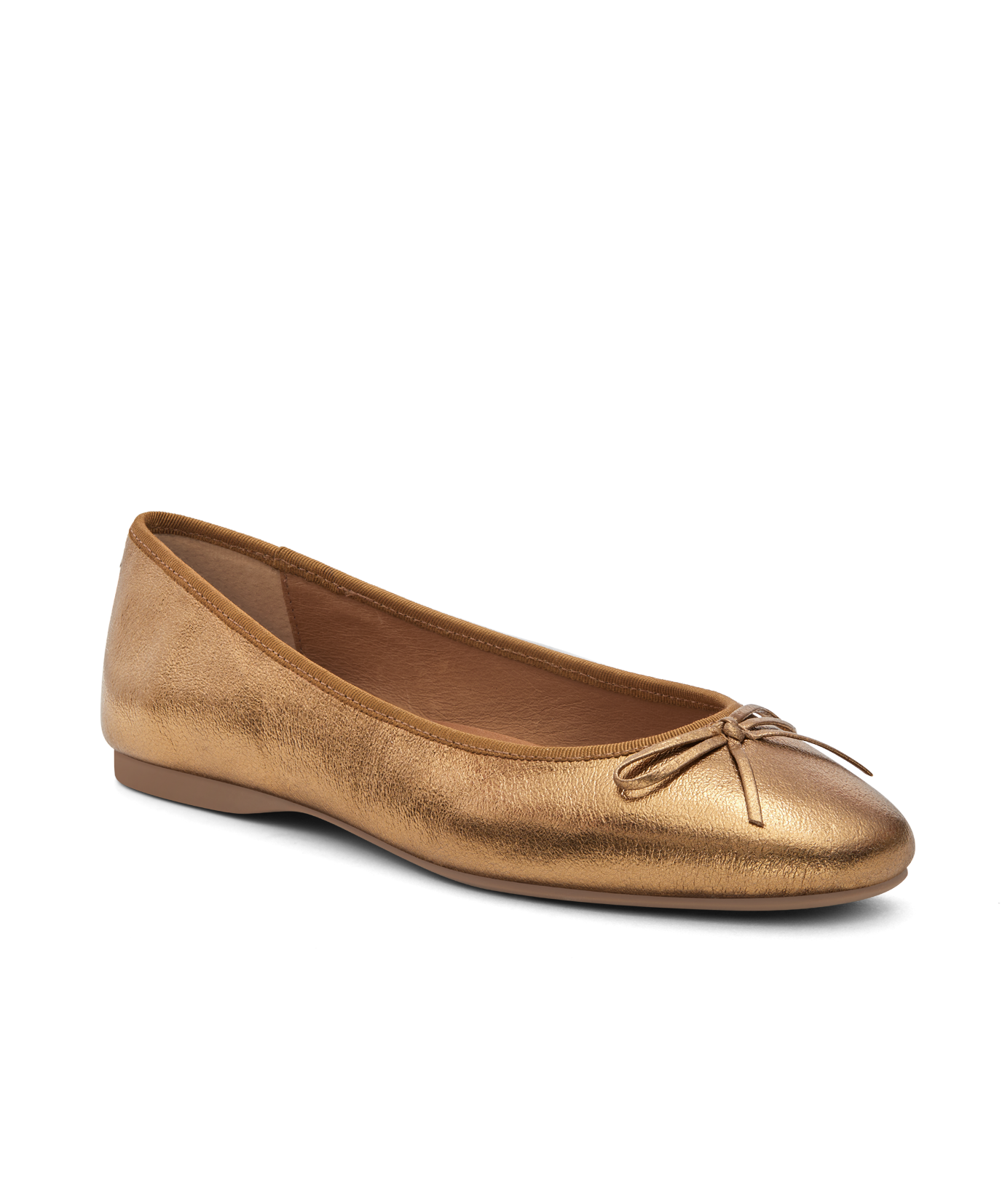 front 3/4ths view of the Hummingbird in Vintage Gold Leather