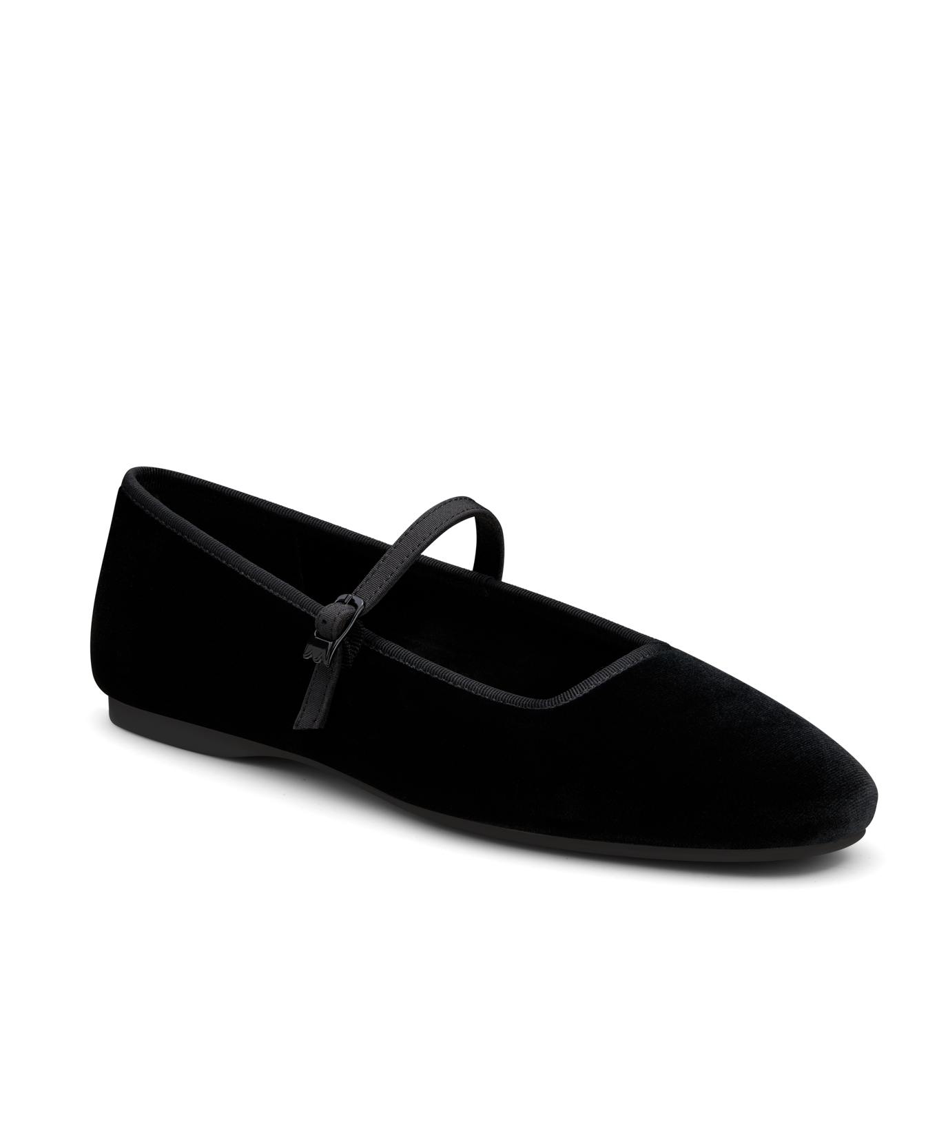 The Hummingbird Mary Jane Black Velvet Women's Ballet Flats