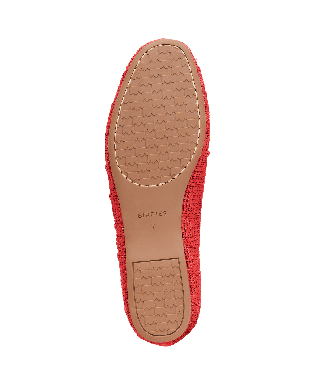 bottom view of the Hummingbird in red raffia