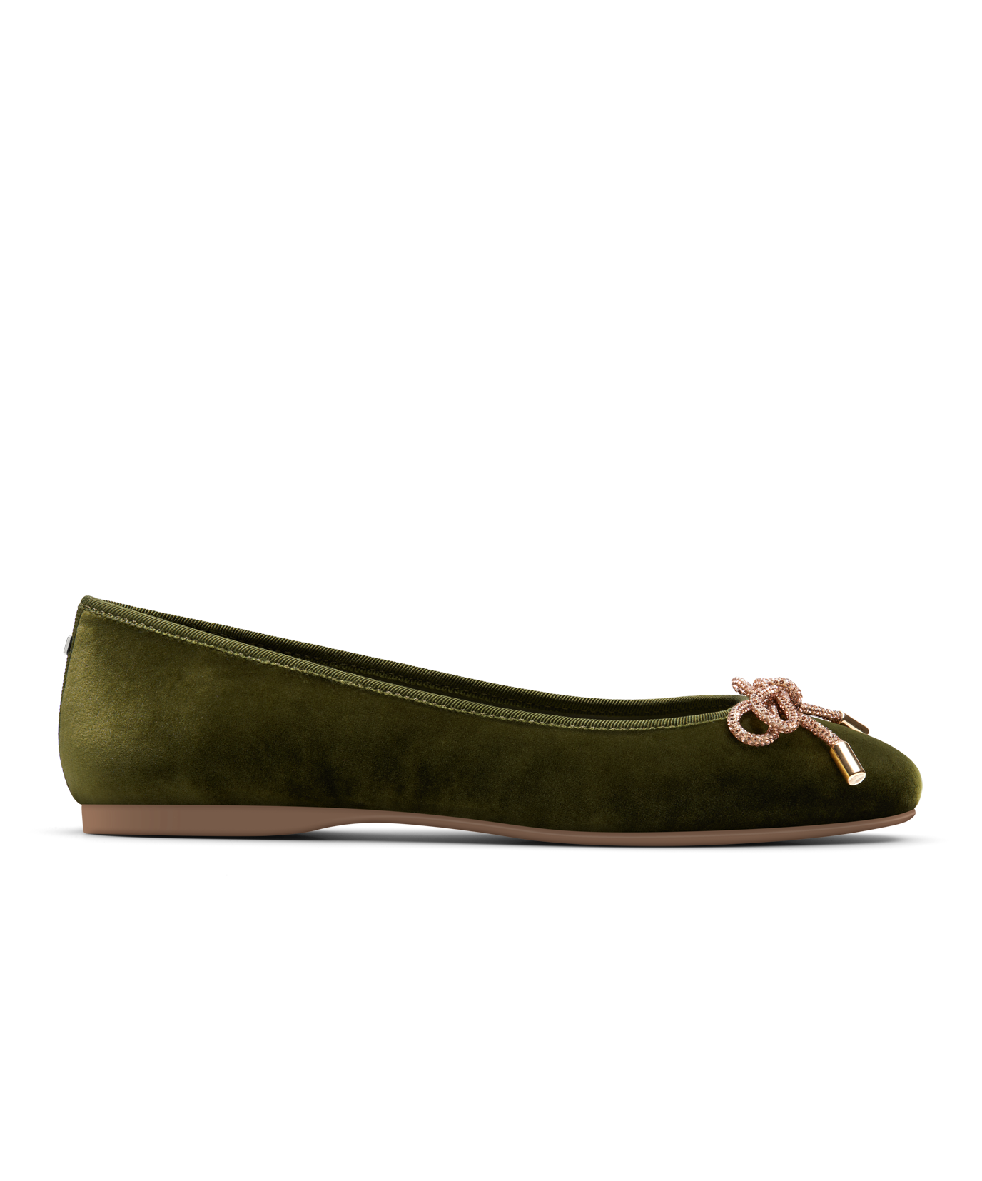 The Hummingbird - Evergreen Velvet Jeweled Bow