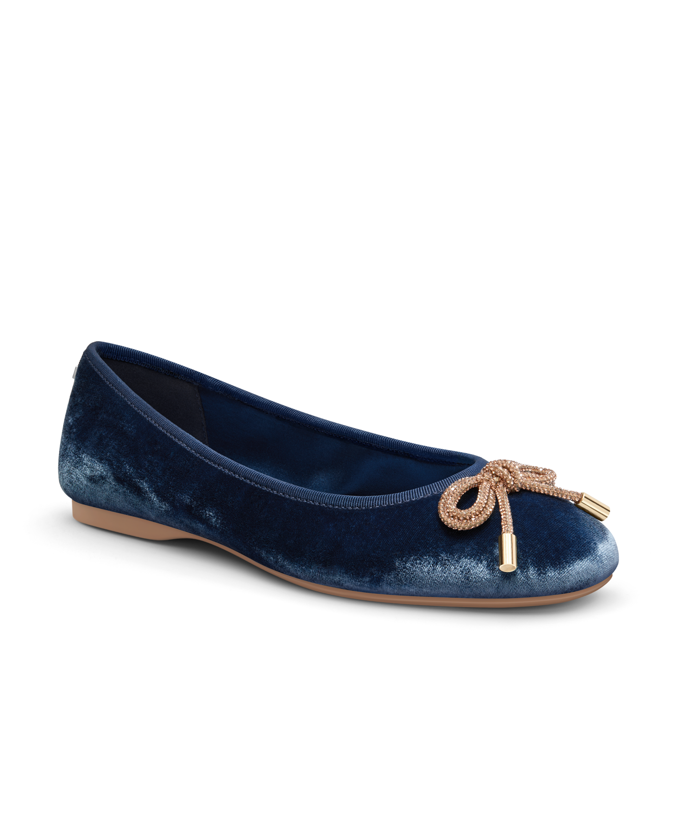 front 3/4ths view of the hummingbird in ocean velvet bow