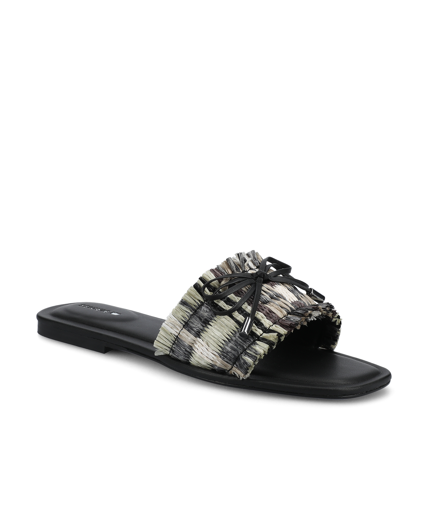 The Kiwi Bow - Black Multi Raffia