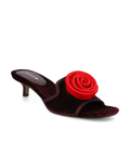 The Kiwi Kitten Flower - Burgundy Velvet
