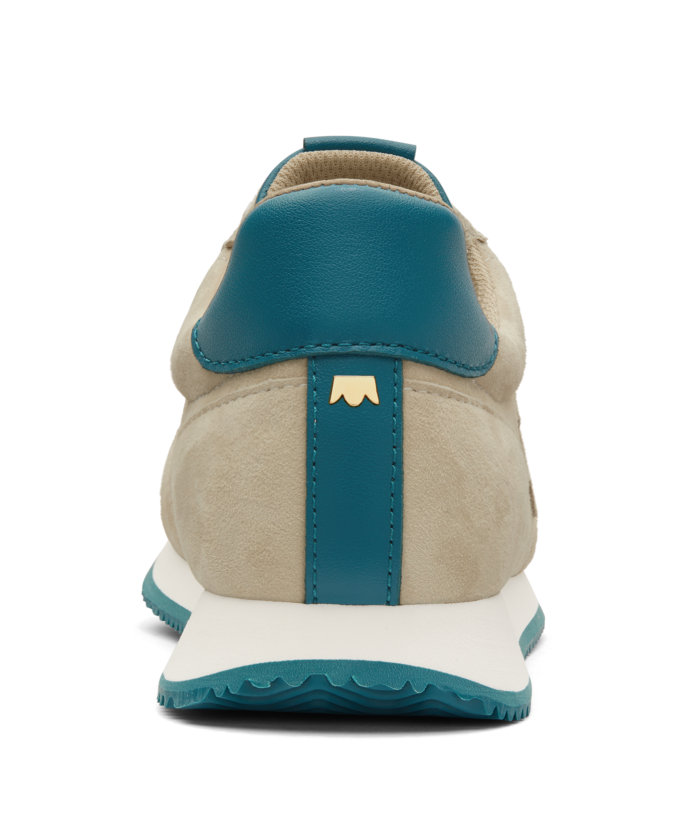 back view of the Roadrunner Sneaker in Biscotti Cream Suede