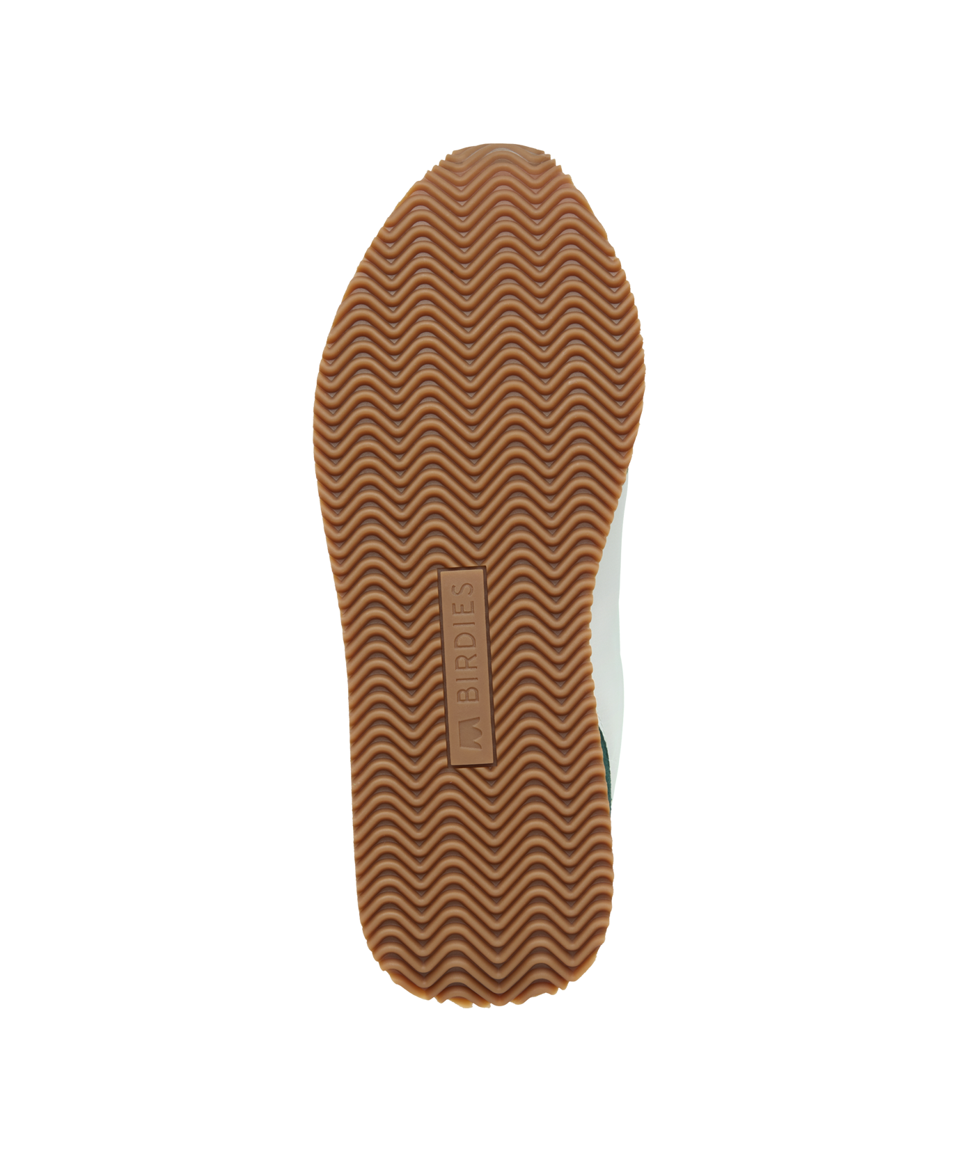 bottom view of the Roadrunner sneaker in Pistachio (green) Multi Nylon