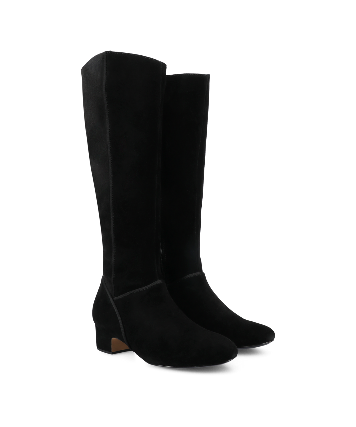 The Starling Flat Tall Boot - Black Suede