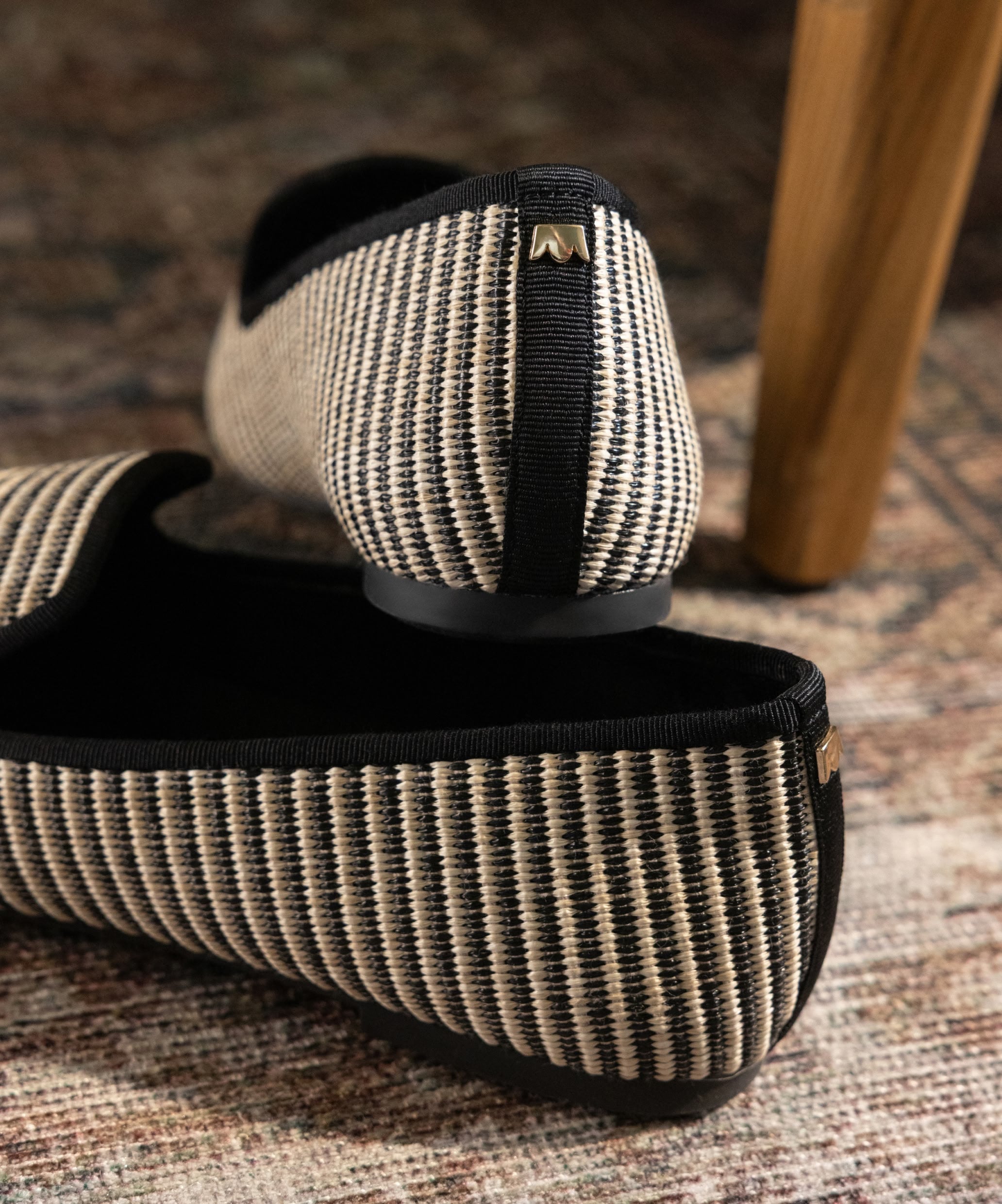 The Starling - Black/Off White Two Tone Raffia