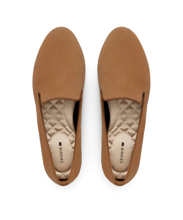 The Starling Tan Suede Loafers Birdies