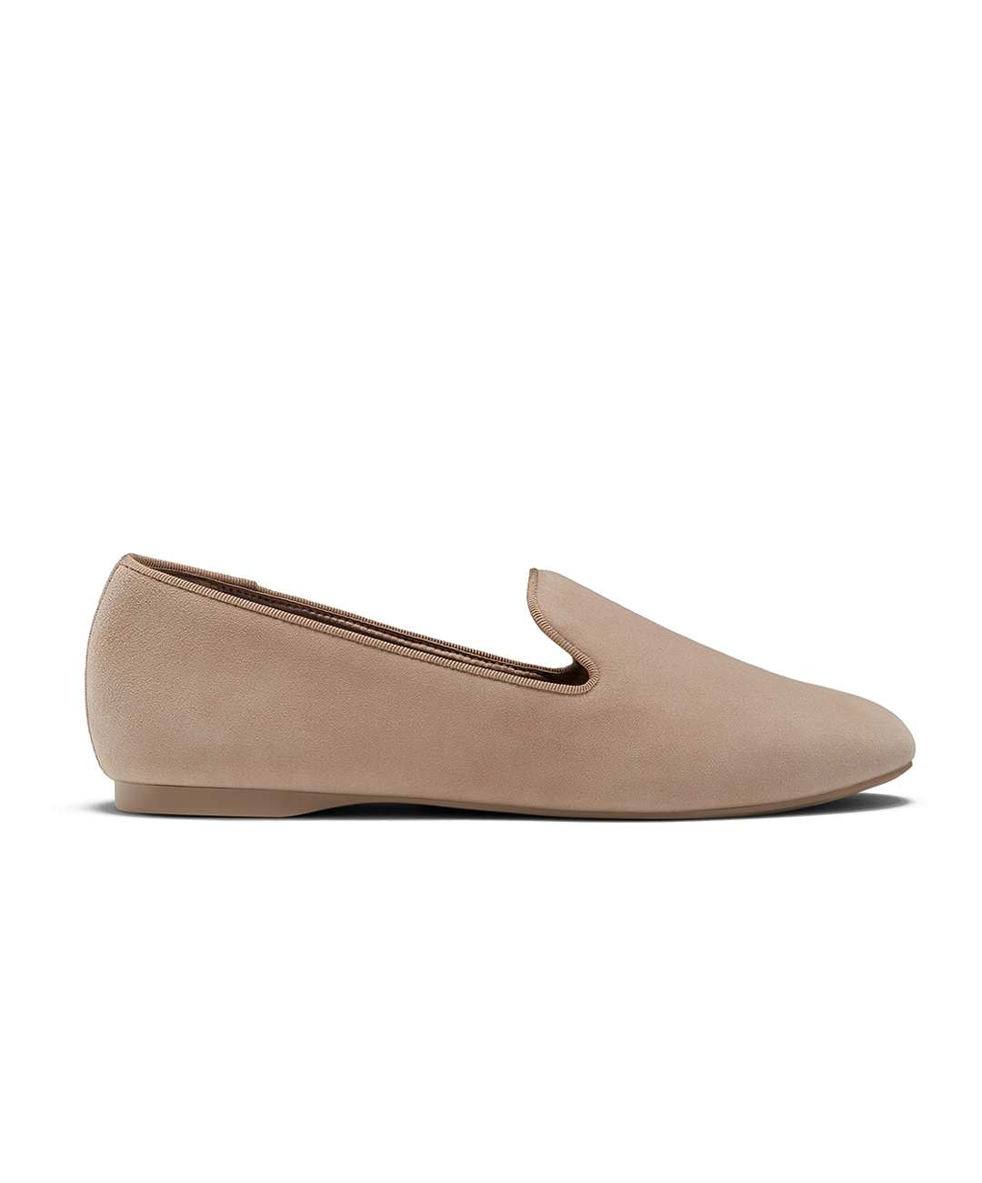 side view of the Starling in Latte (beige) Suede
