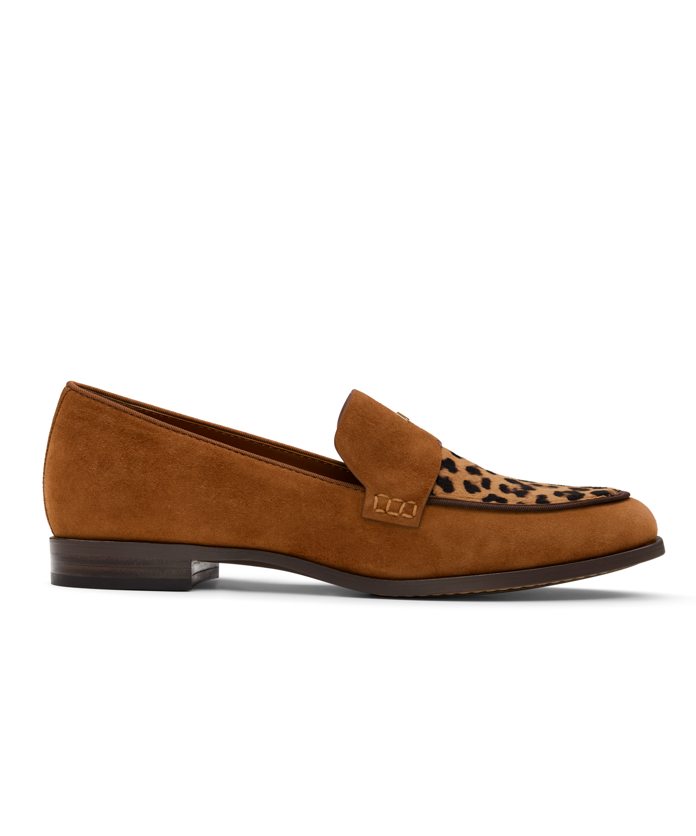 side view of the Starling 20 in Cheetah Print Calf Hair