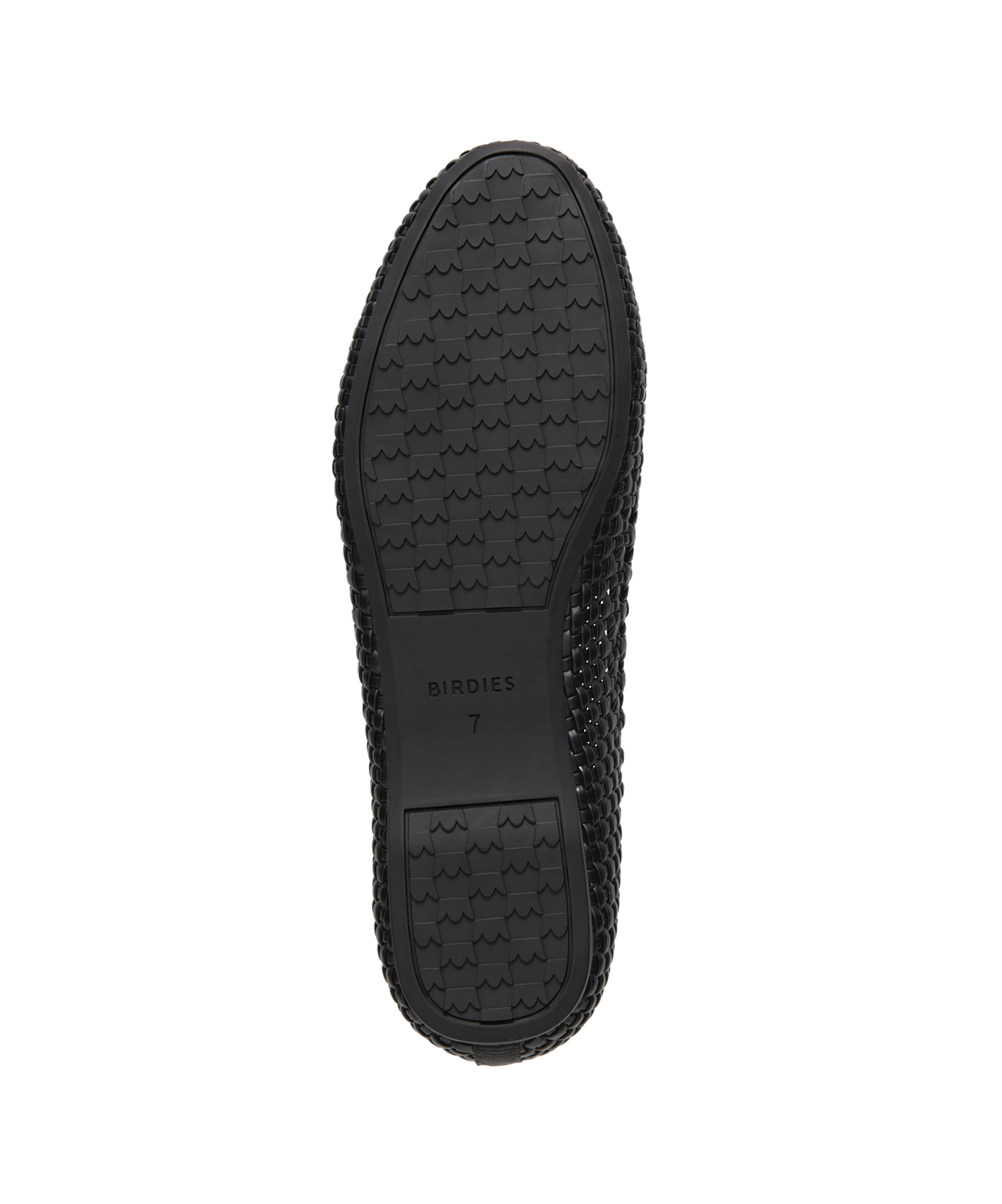 bottom view of the Starling in Black Woven