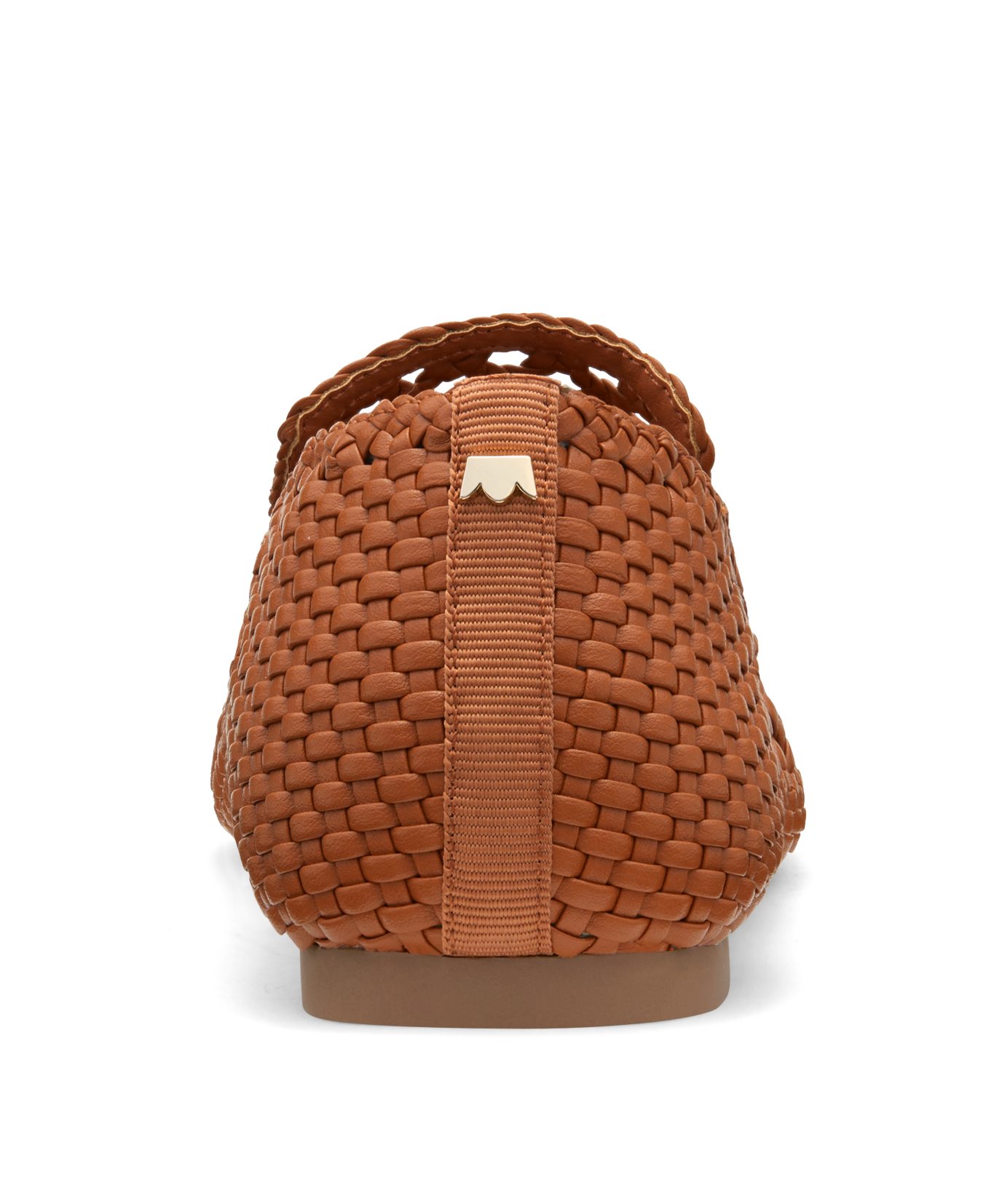 back view of the Starling in Cognac (brown) Woven