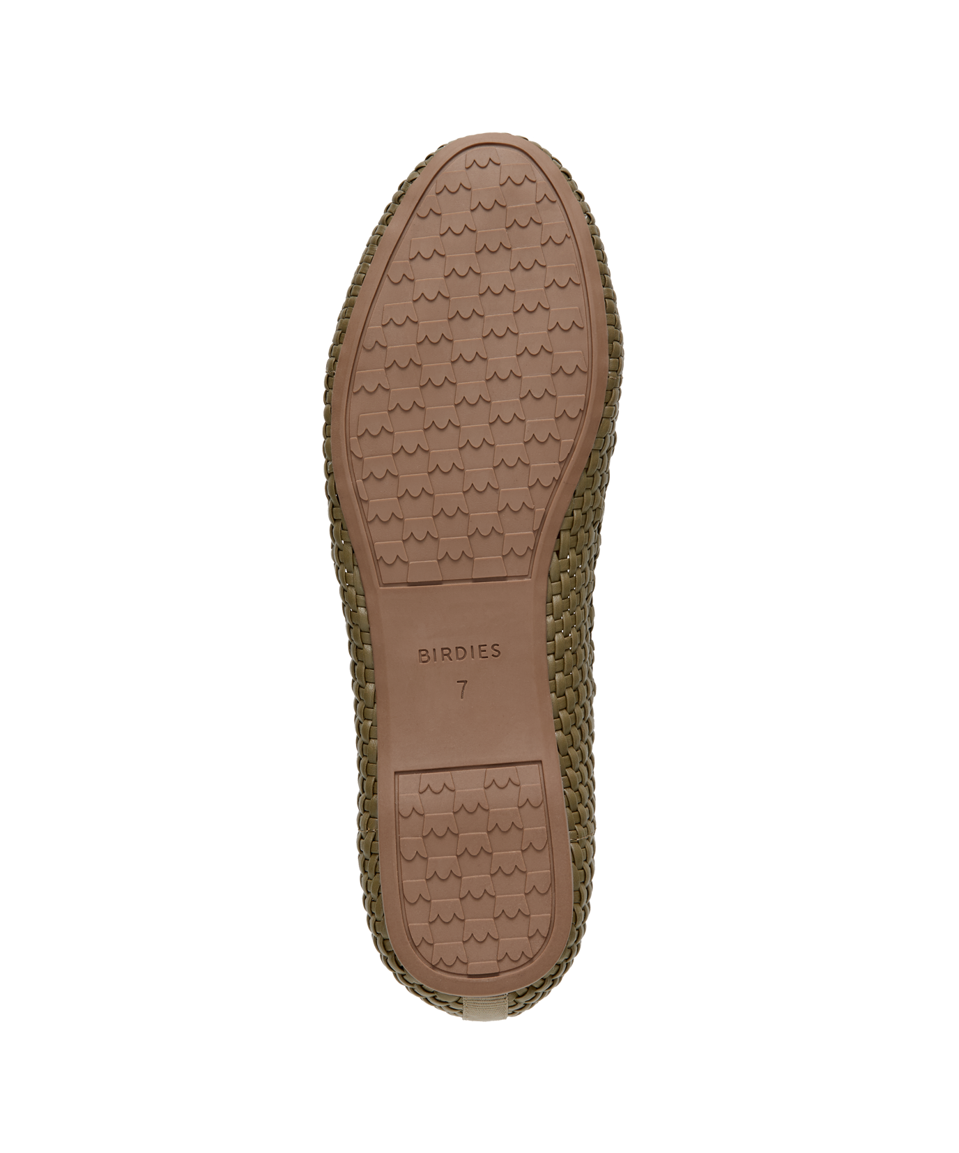bottom view of the Starling in Olive Woven