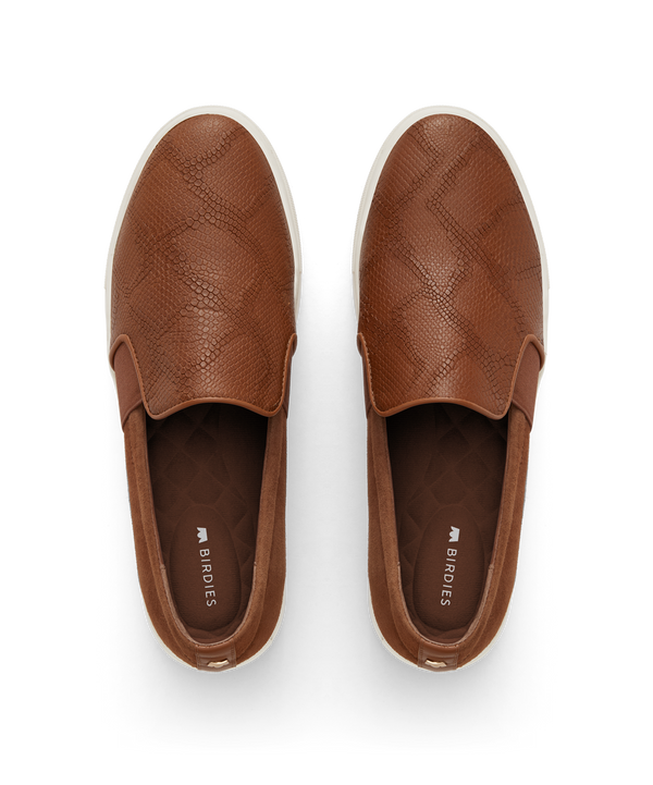 cognac slip on sneakers