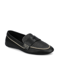 The Vesper Driver - Black Leather Raffia