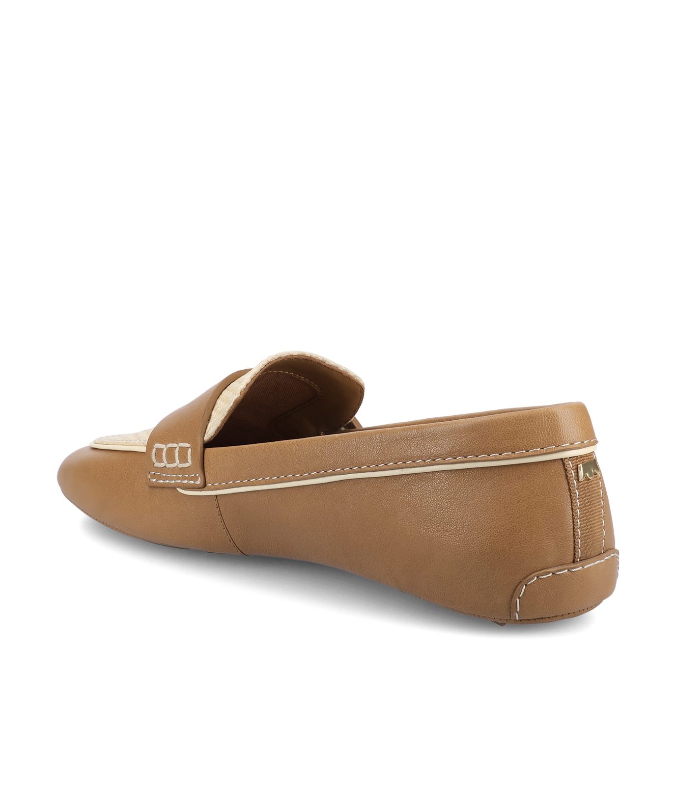 The Vesper Driver - Cappuccino Leather Raffia