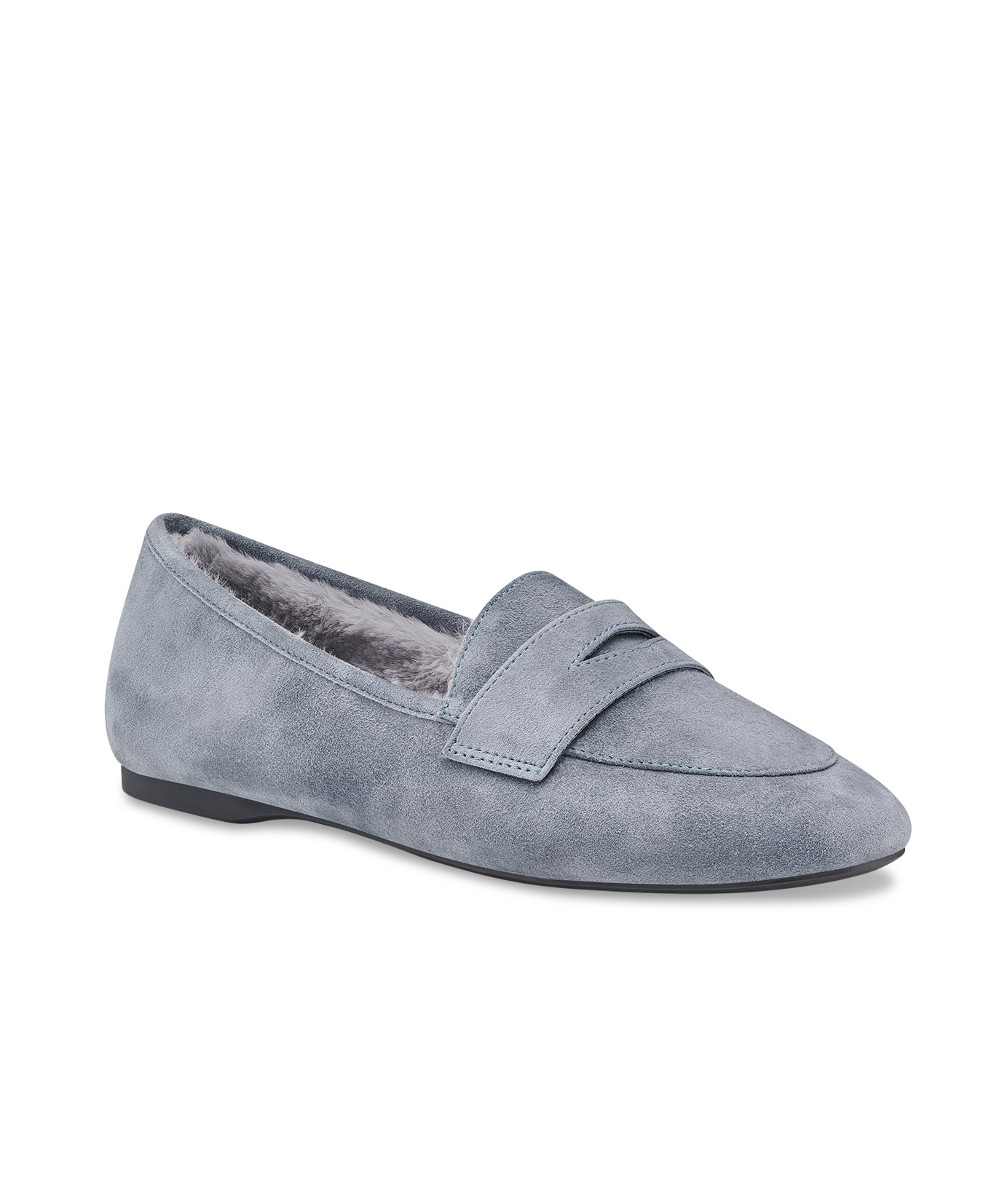 The Vesper - Smoke Suede Faux Fur